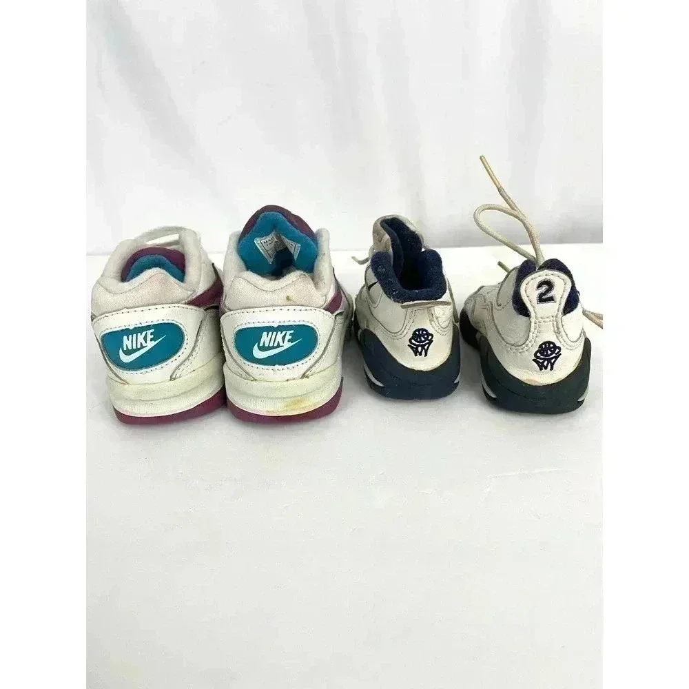 VTG 2 Pair Nike Kid Sneakers Shoes Toddler Sz 3 Girls Size 9 Rare Air Max‎ 1995